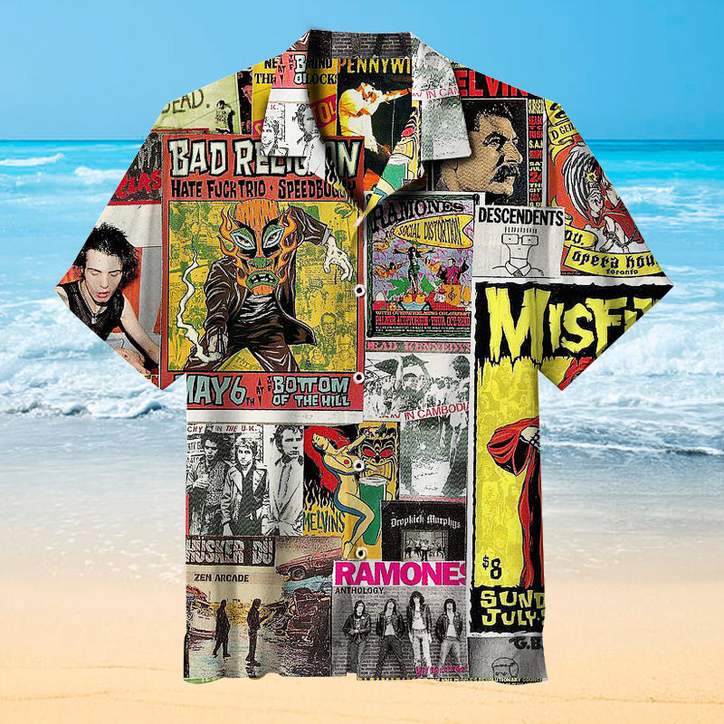 Punk Rock Collage Universal Hawaiian Shirt