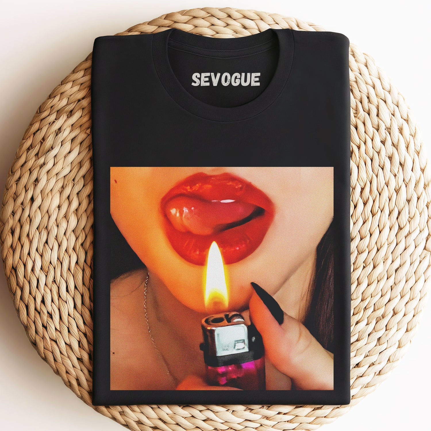 Red Lips Lighter Unisex Tee, Sweatshirt & Hoodie