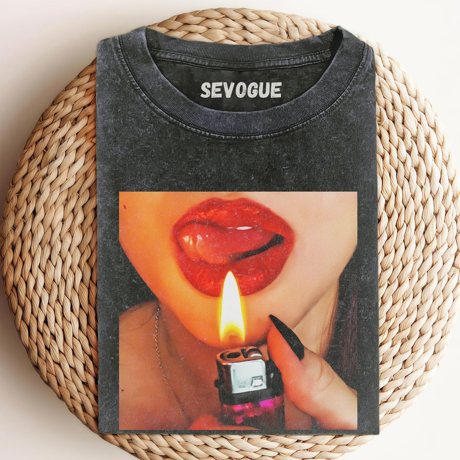 Red Lips Lighter Unisex Tee, Sweatshirt & Hoodie