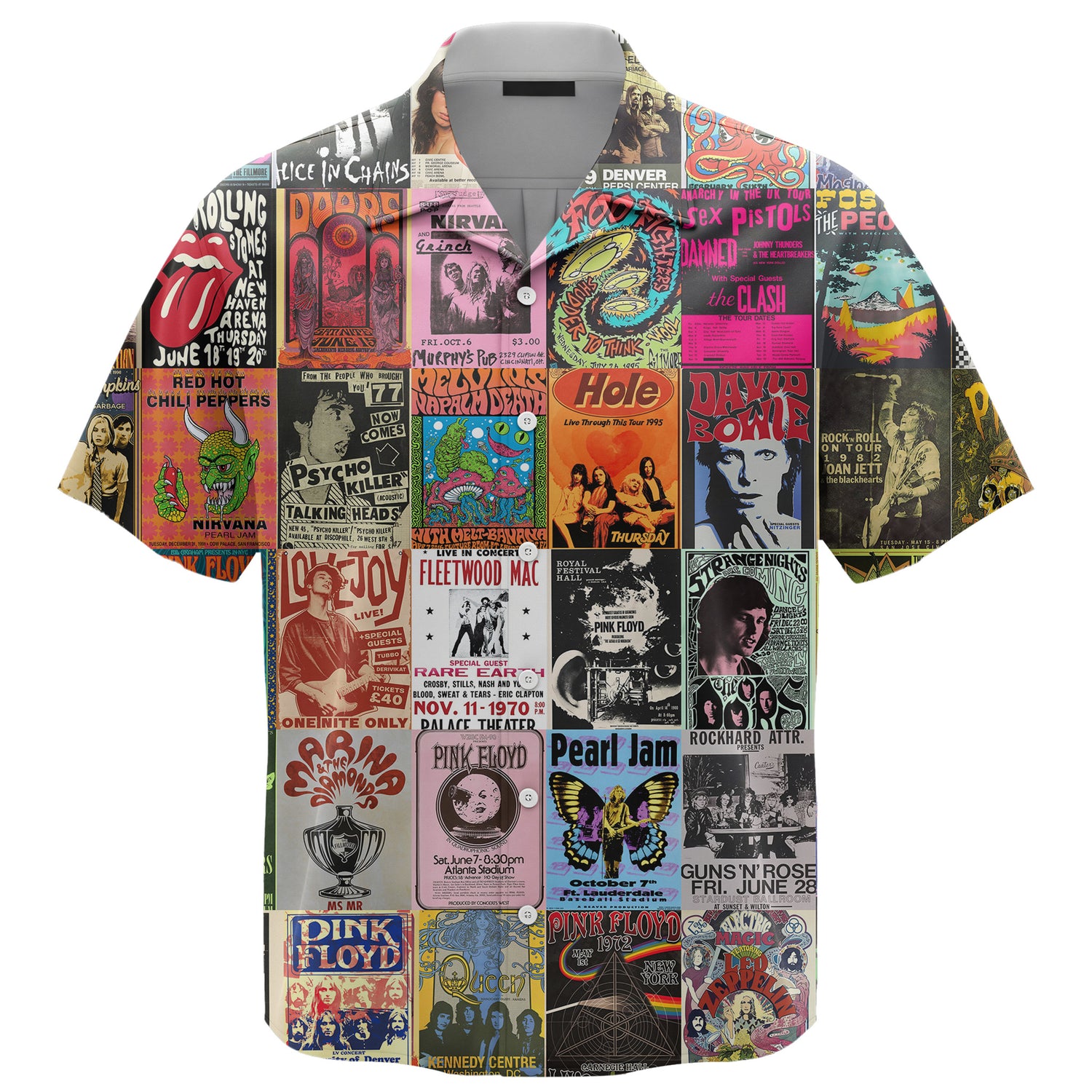 Retro Punk & Classic Rock Unisex Hawaiian Shirt