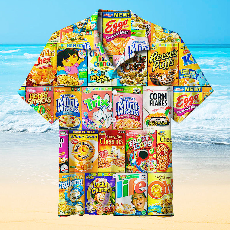 Retro Cereal Box Universal Hawaiian Shirt