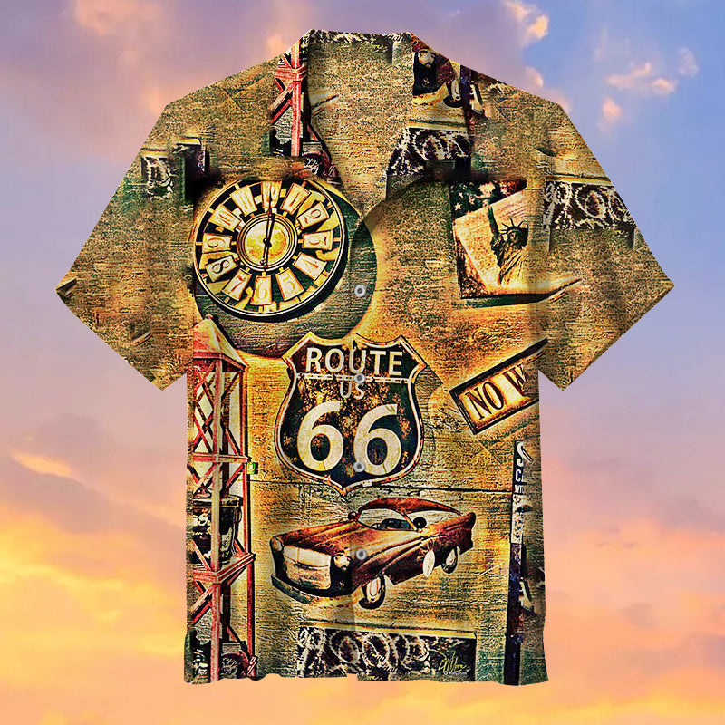Retro Route 66 Universal Hawaiian Shirt