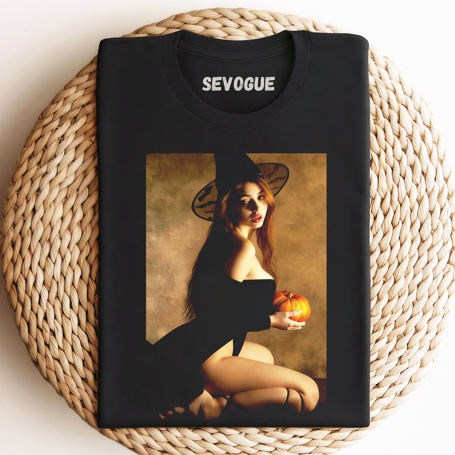 Sexy Woman Holding A Pumpkin Unisex Tee, Sweatshirt & Hoodie