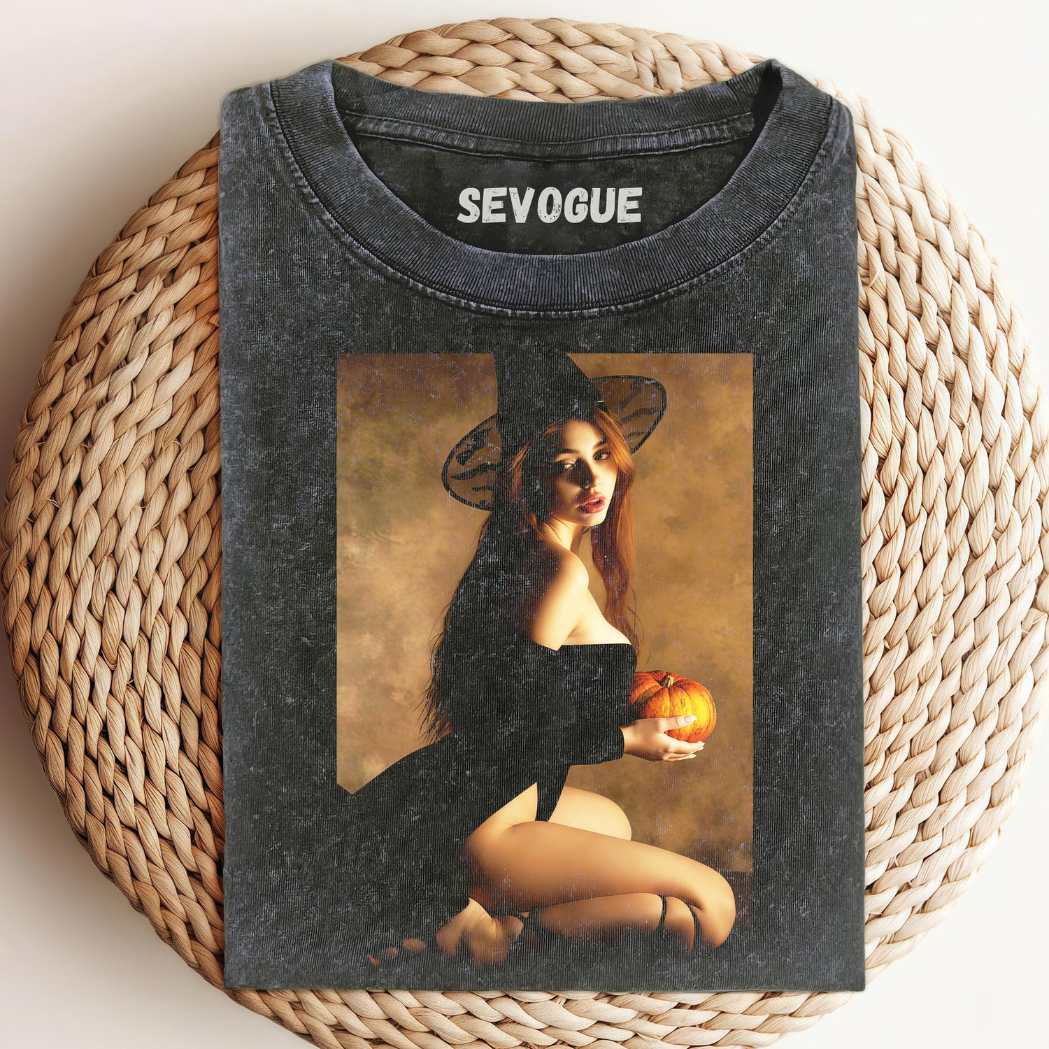 Sexy Woman Holding A Pumpkin Unisex Tee, Sweatshirt & Hoodie