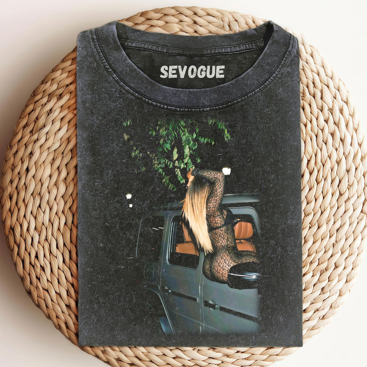 Sexy Woman Sitting In The Car A1 Unisex Tee, Sweatshirt & Hoodie