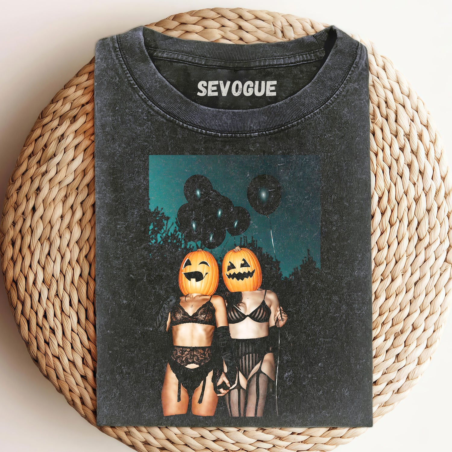 Sexy Woman With A Pumpkin Head Unisex Tee, Sweatshirt & Hoodie
