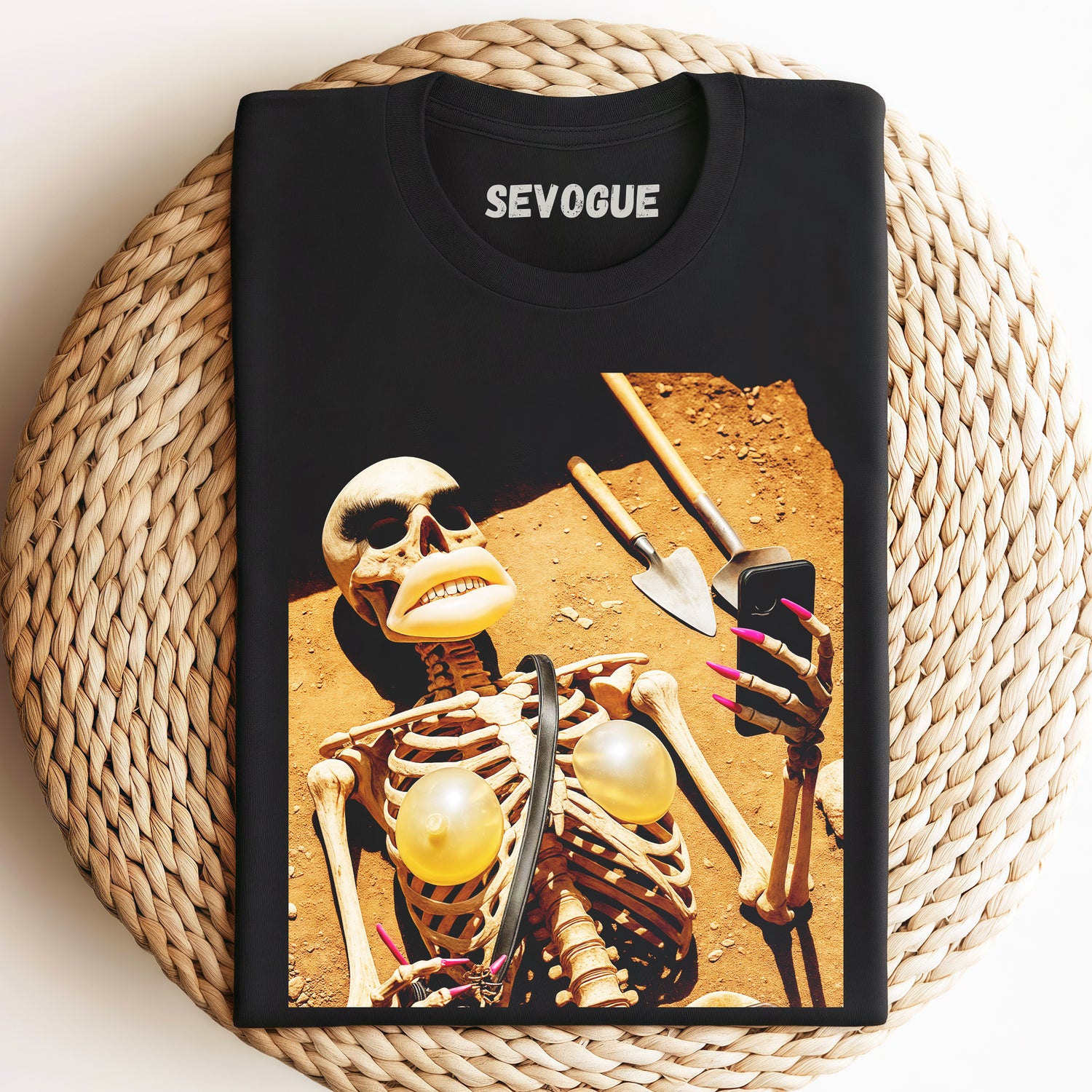 Skeleton Playing With Mobile Phone Unisex Tee, Sweatshirt & Hoodie