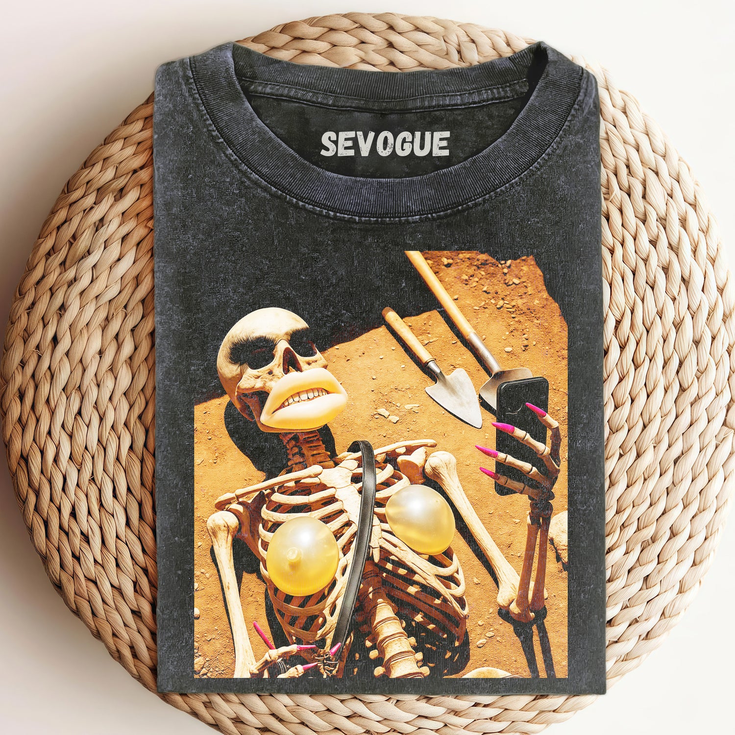 Skeleton Playing With Mobile Phone Unisex Tee, Sweatshirt & Hoodie