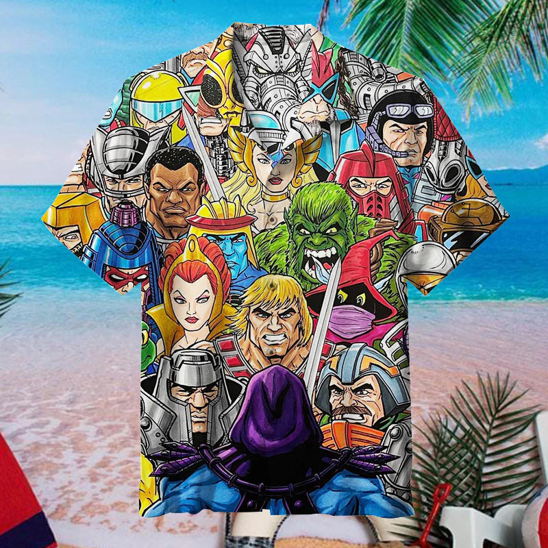 Skeletor vs the Heroic Warriors | Unisex Hawaiian Shirt