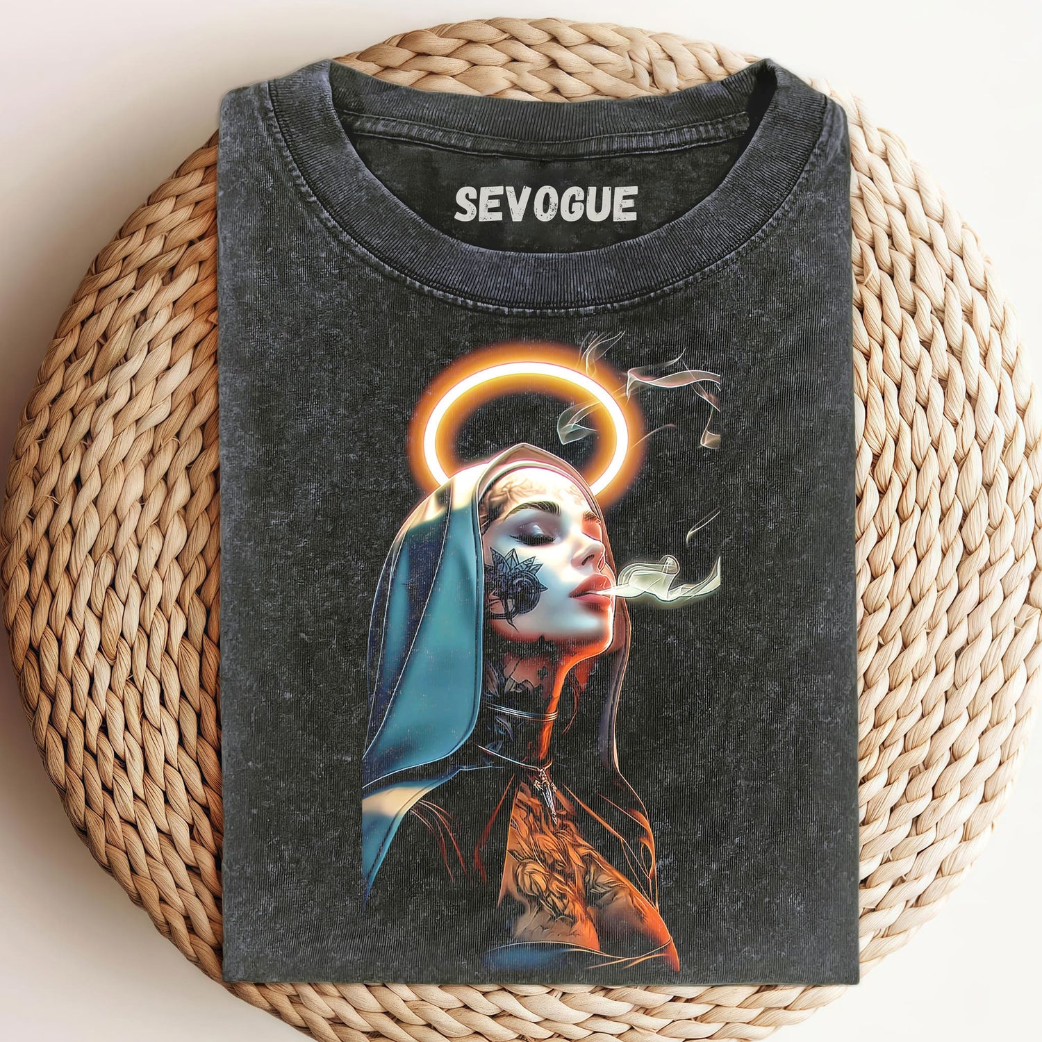 Smoking Cool Nun Unisex Tee, Sweatshirt & Hoodie
