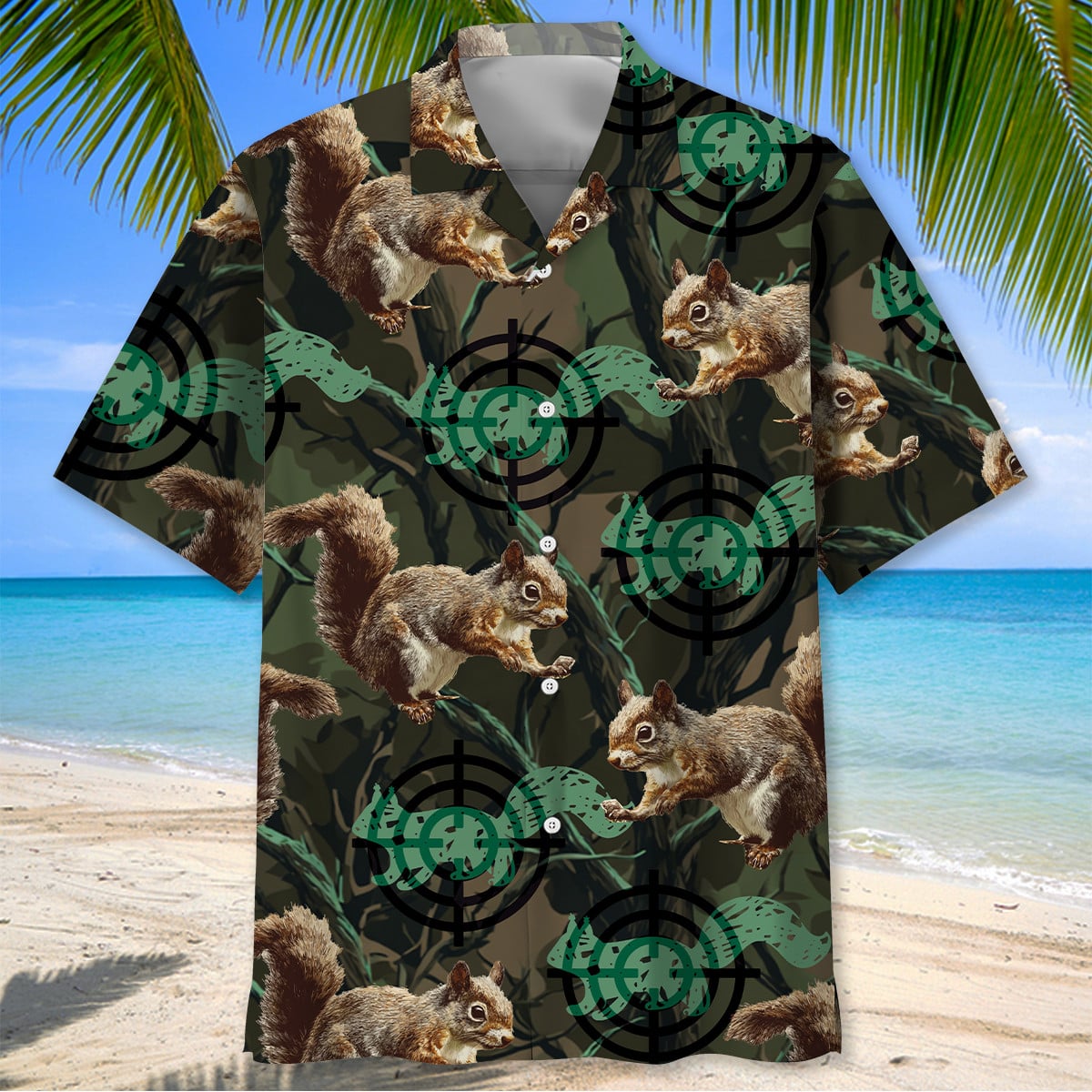 Squirrel Hunting Camouflage Hawaiian Shirt