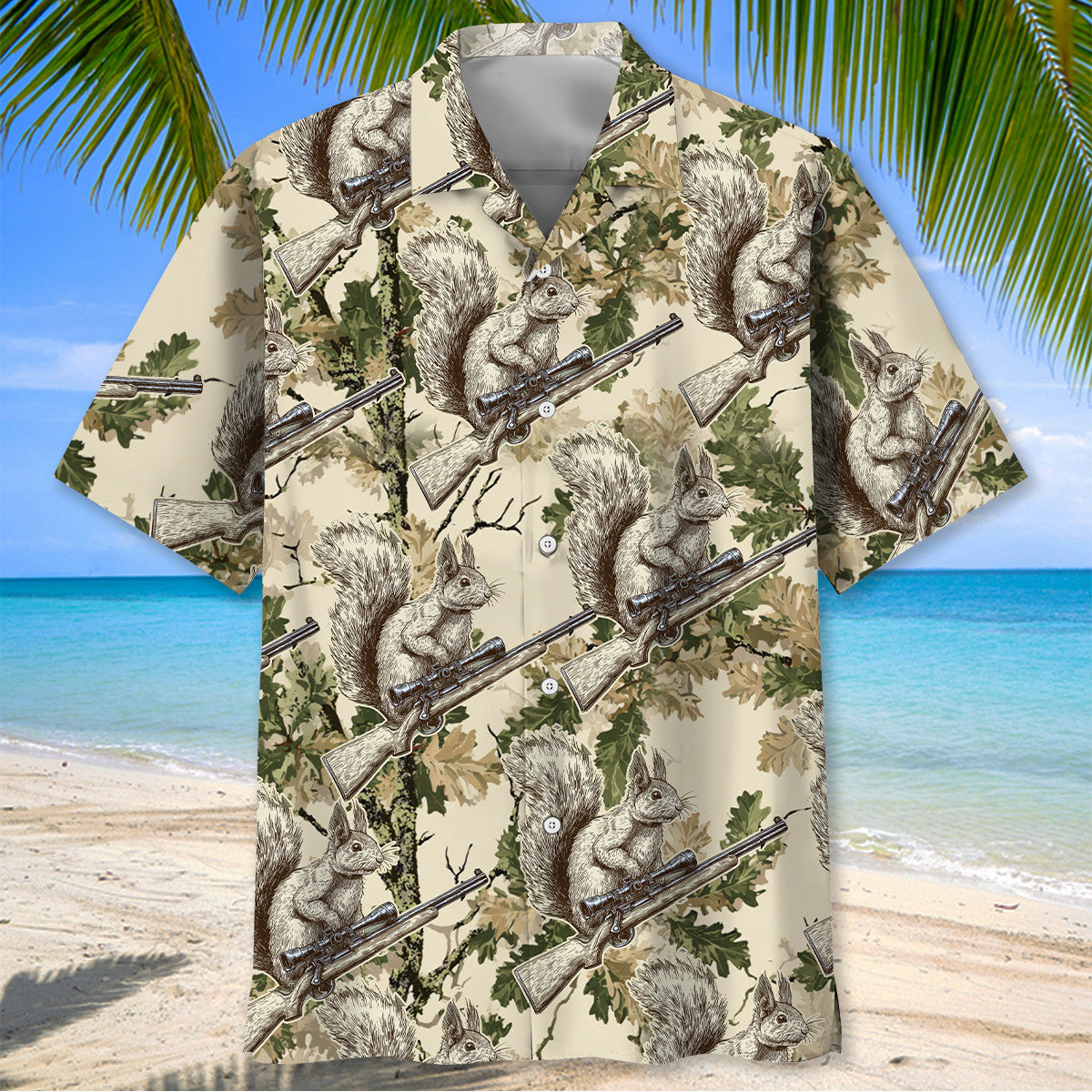 Squirrel Hunting Forest Hawaiian Shirt