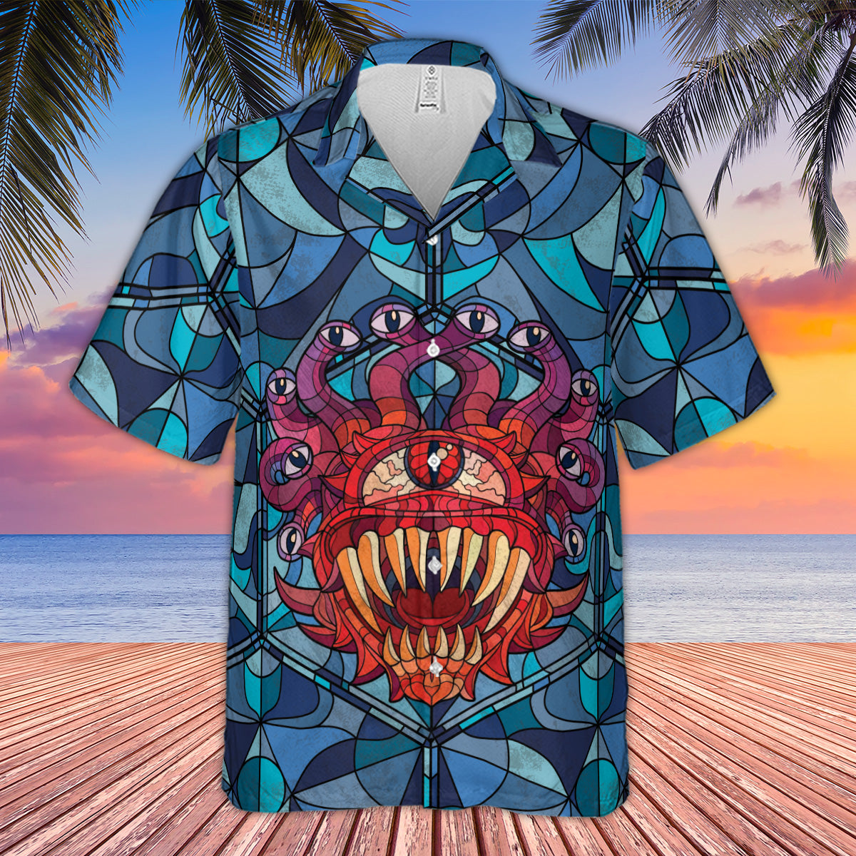 Stained Glass Monster RPG Hawaiian Shirt