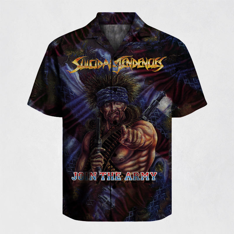 Suicidal Tendencies - Join The Army Black  Unisex Hawaiian Shirt