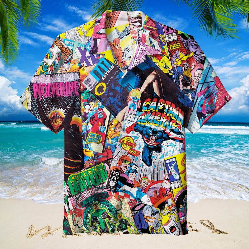 Superhero Comics Unisex Hawaiian Shirt