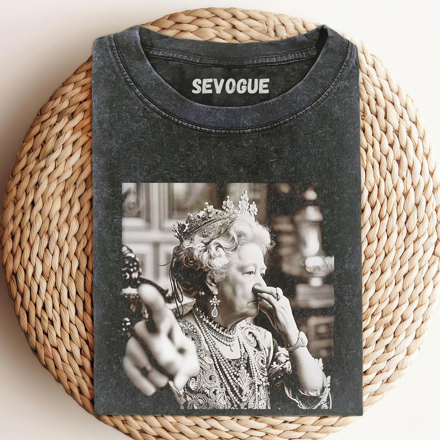 The Queen Pinching Her Nose Unisex Tee, Sweatshirt & Hoodie