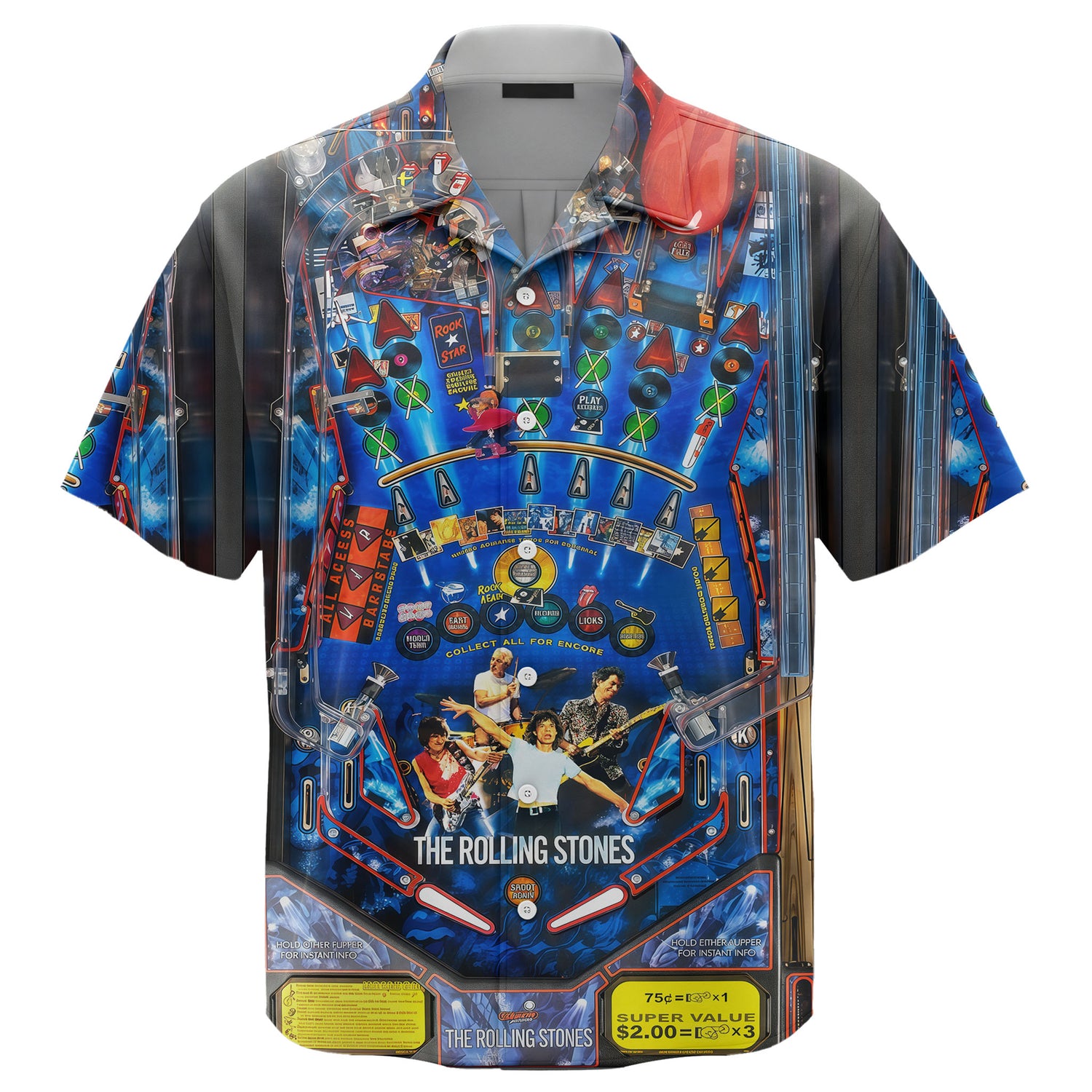 The Rolling Stones Pinball Unisex Hawaiian Shirt