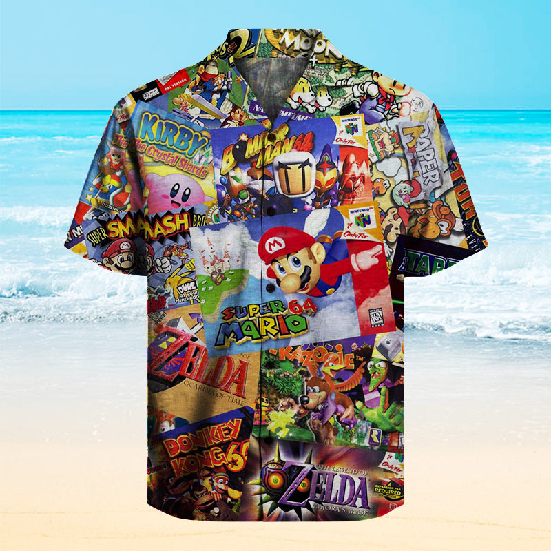 The Nintendo 64  Unisex Hawaiian Shirt