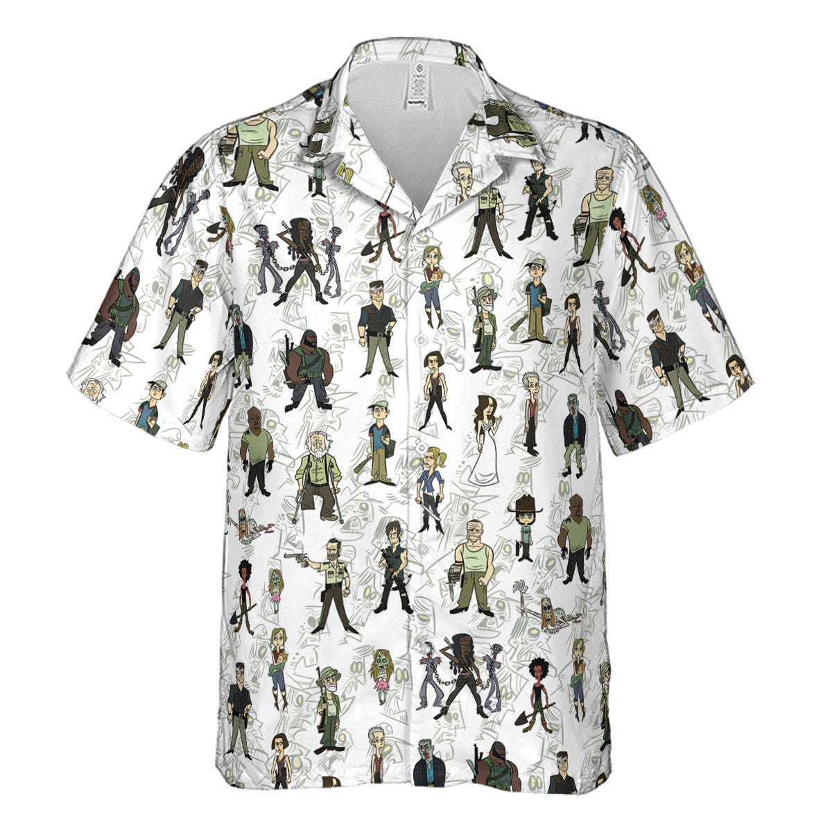 The Walking Dead Characters as Cartoons Hawaiian Shirt