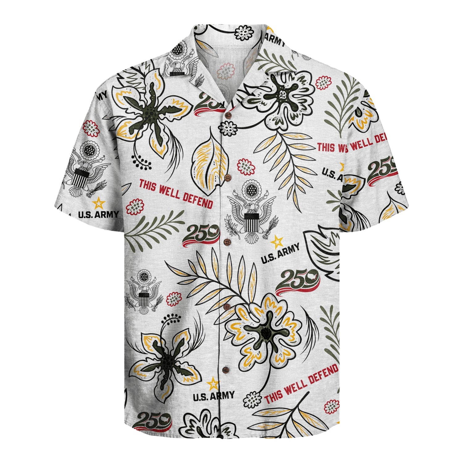 US Army 250th Anniversary Shirt, America 1776–2026 Patriotic Hawaiian Shirt
