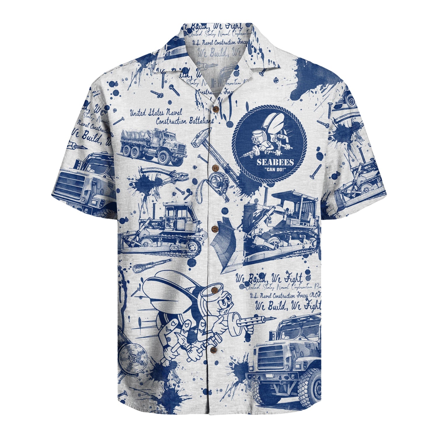 US Navy Aloha Shirt, America 250th Anniversary Military Beach Shirt