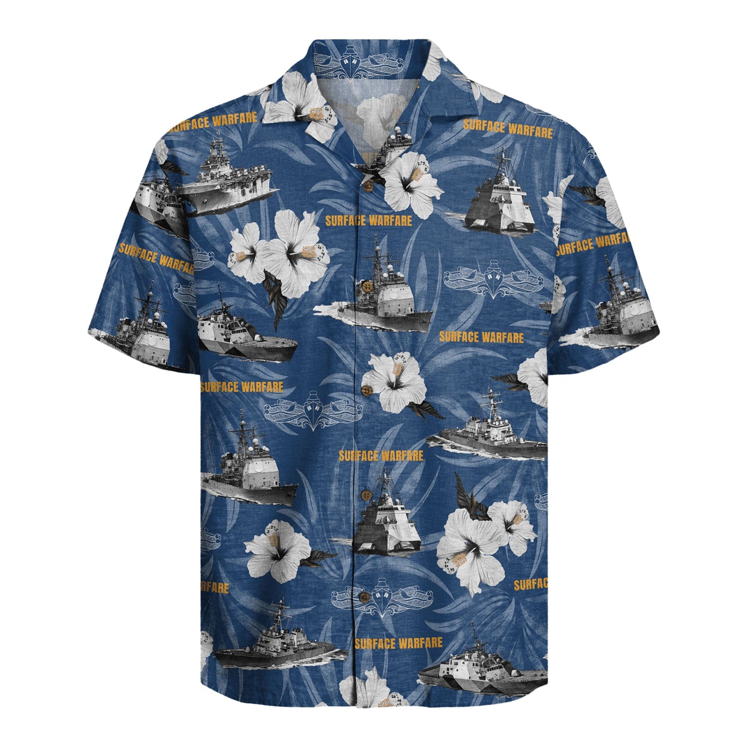 US Navy Surface Warfare Hawaiian Shirt, America 250 Years Patriotic Aloha Shirt