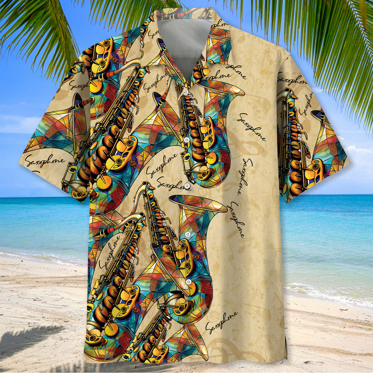 Vintage Classic Saxophone Hawaiian Shirt