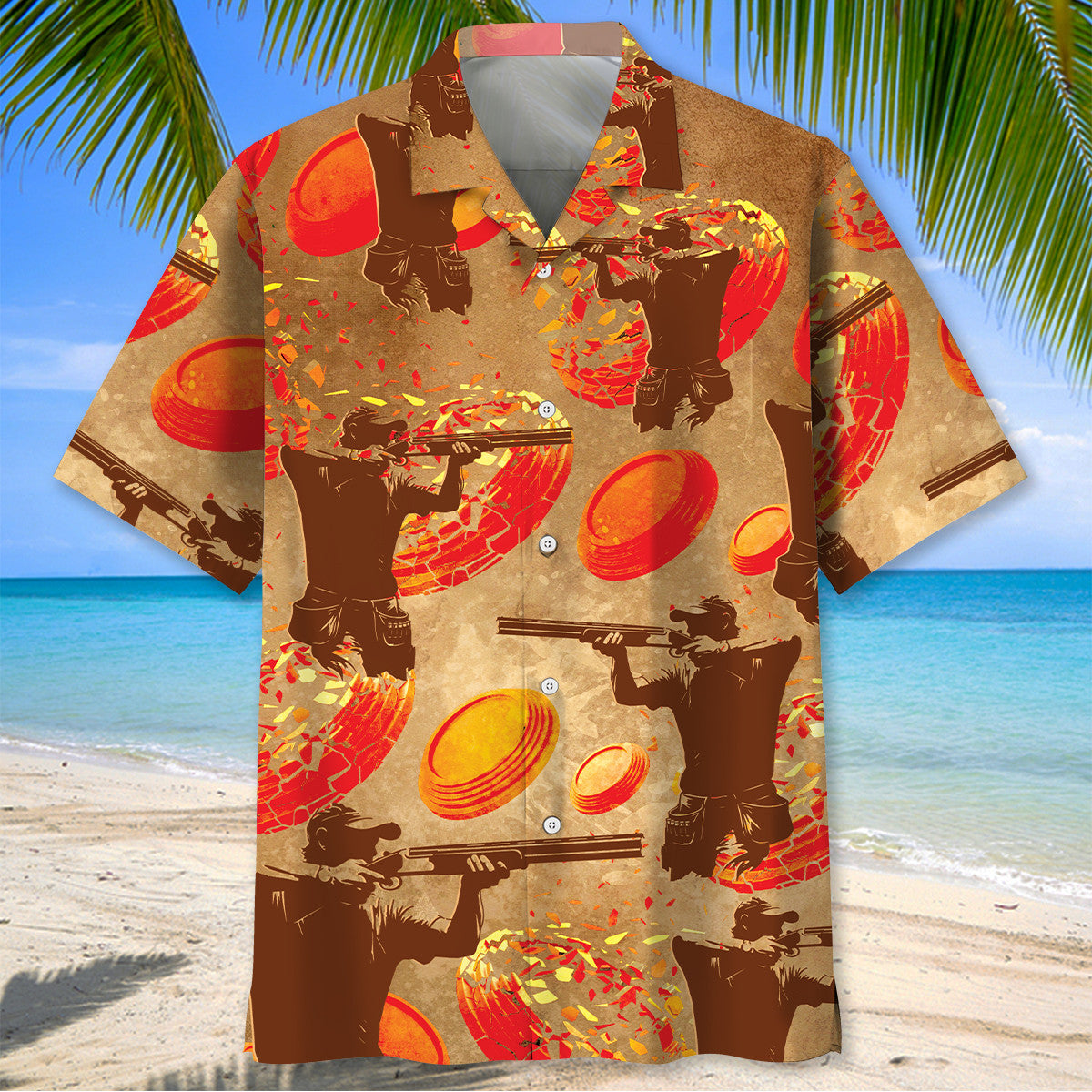 Vintage Clay Shooting Target Hawaiian Shirt
