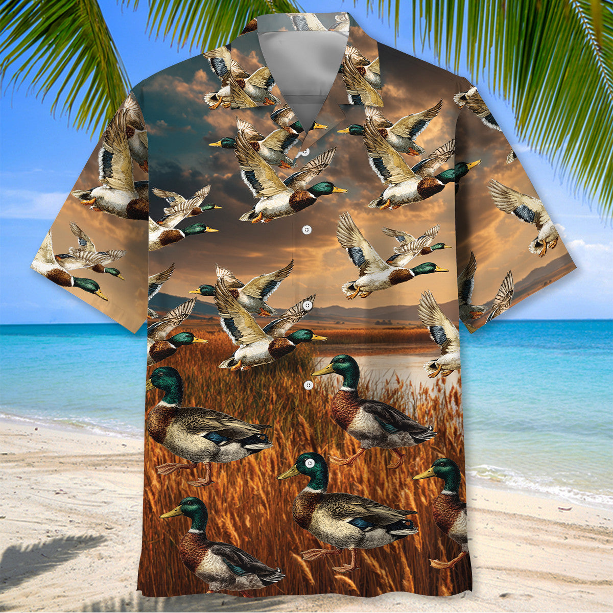Vintage Duck Hunting Hawaiian Shirt