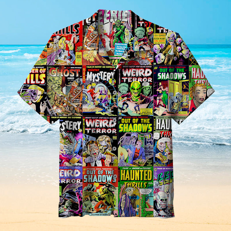 Vintage Horror Comic Book Covers  Hawaiian Shirt
