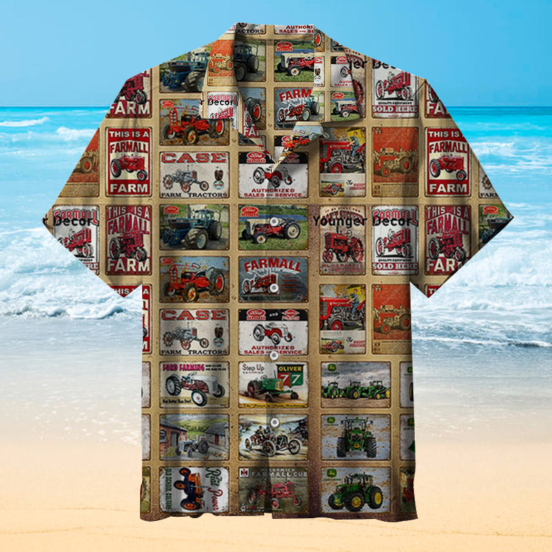 Vintage Tractor Advertisement Universal Hawaiian Shirt