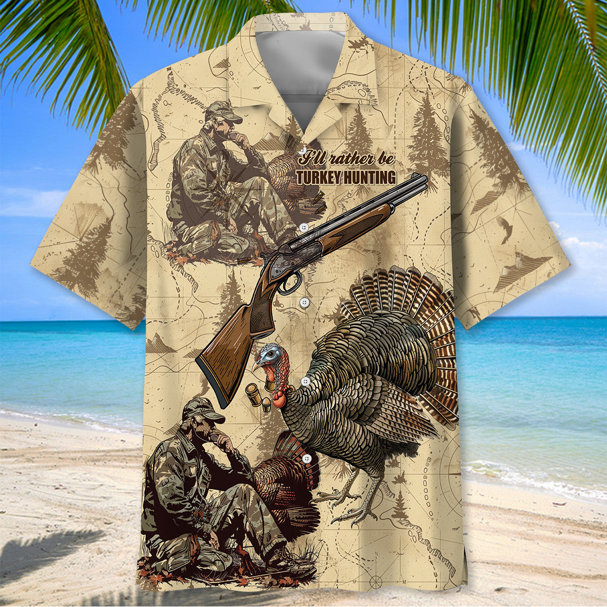 Vintage Turkey Hunting Hawaiian Shirt