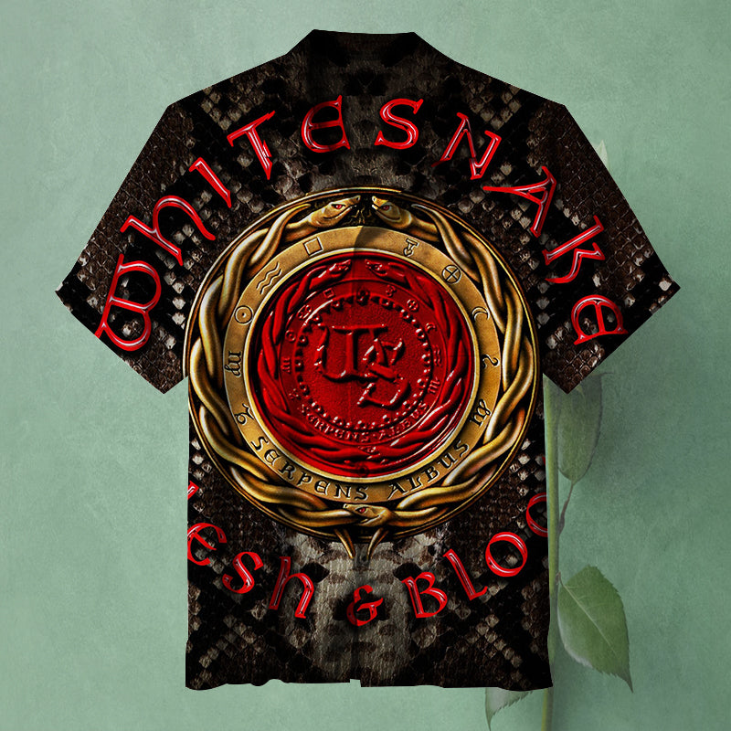 Whitesnake - Flesh & Blood Unisex Hawaiian Shirt