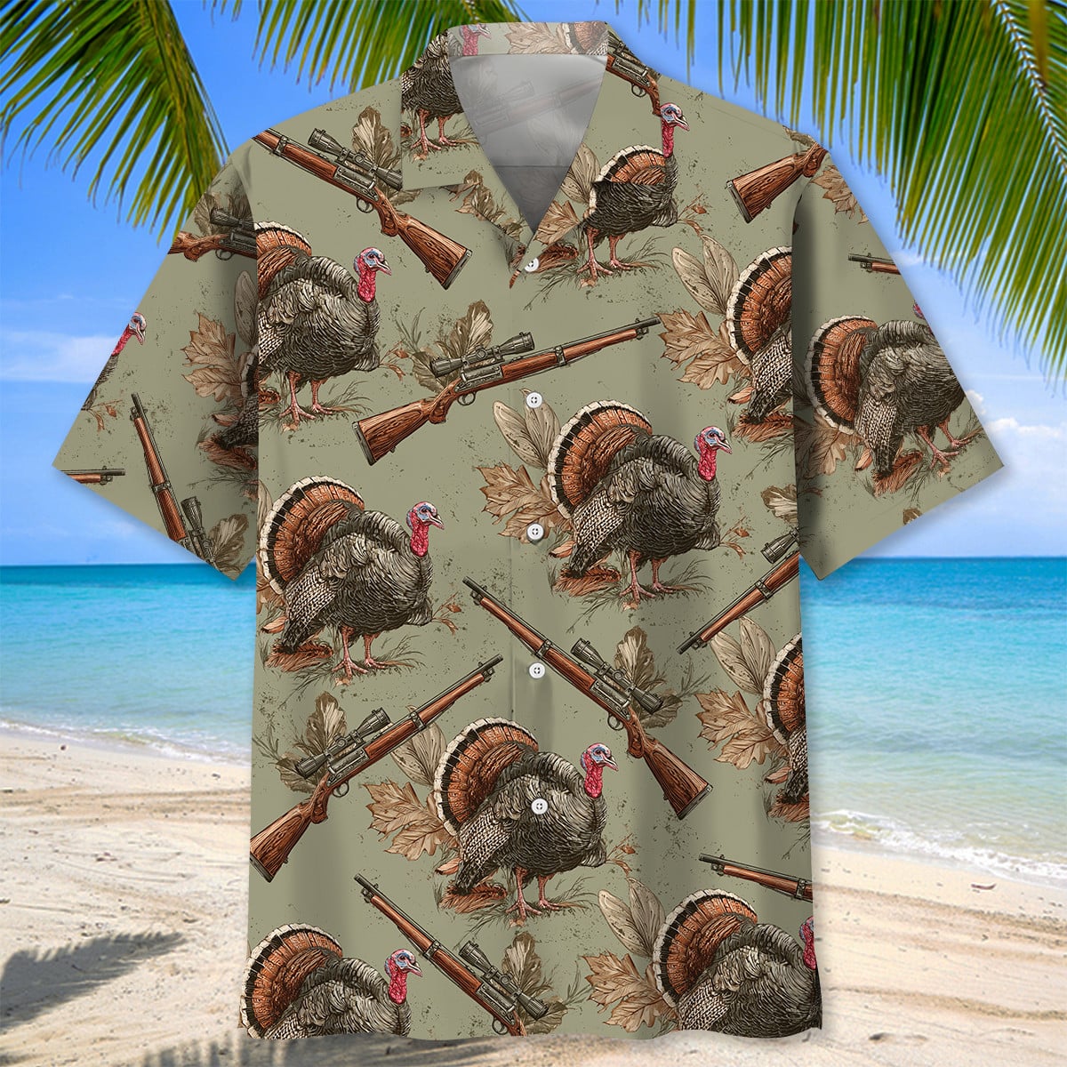 Wild Turkey Hunting Hawaiian Shirt