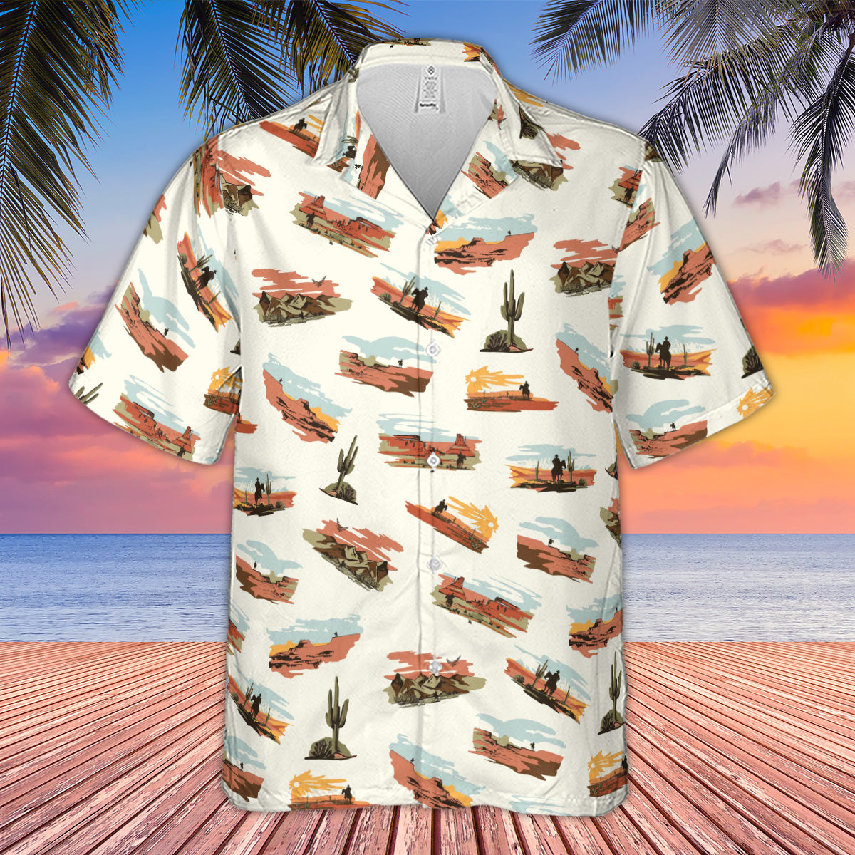 Wild West John Wayne Hawaiian Shirt